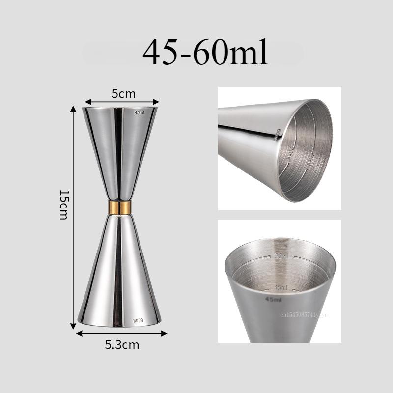 Double-head Stainless Steel Wine Glass with Graduated Cocktail Bar Measures Bar Tools Bar Bartending Tool Set  Mixer Portatil