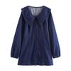 Spring 2025 Women's Simple Doll Collar Long-Sleeved Denim Dress