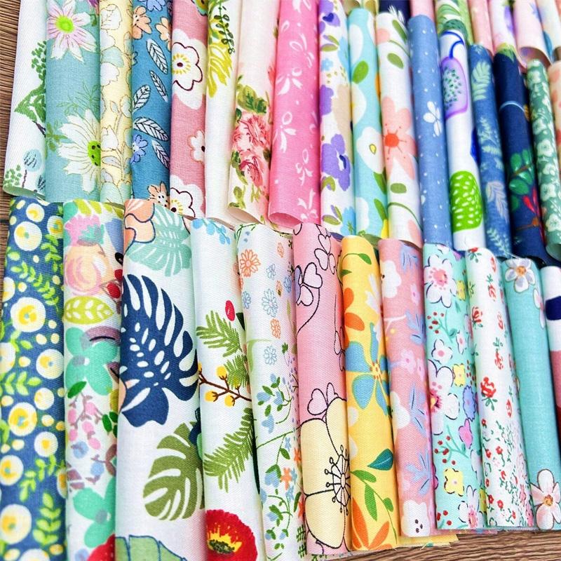 50 Pieces Cotton DIY Patchwork Square Patchwork 10 x10cm Sewing Material Quilting Decoration Mixed Style Fabric Cloth