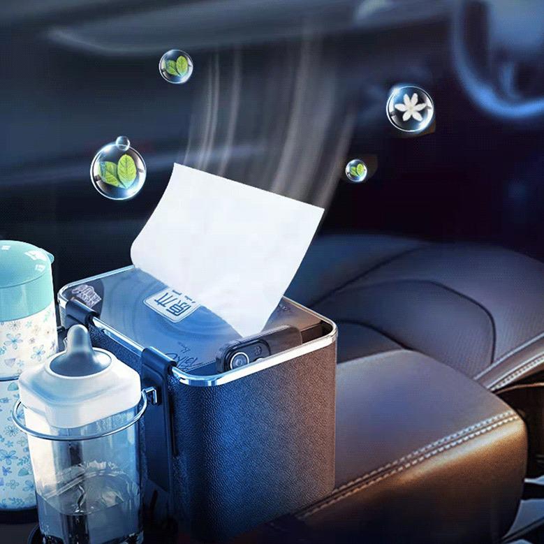 Creative Car Tissue and Cup Holder Armrest Box - Interior Storage Accessory