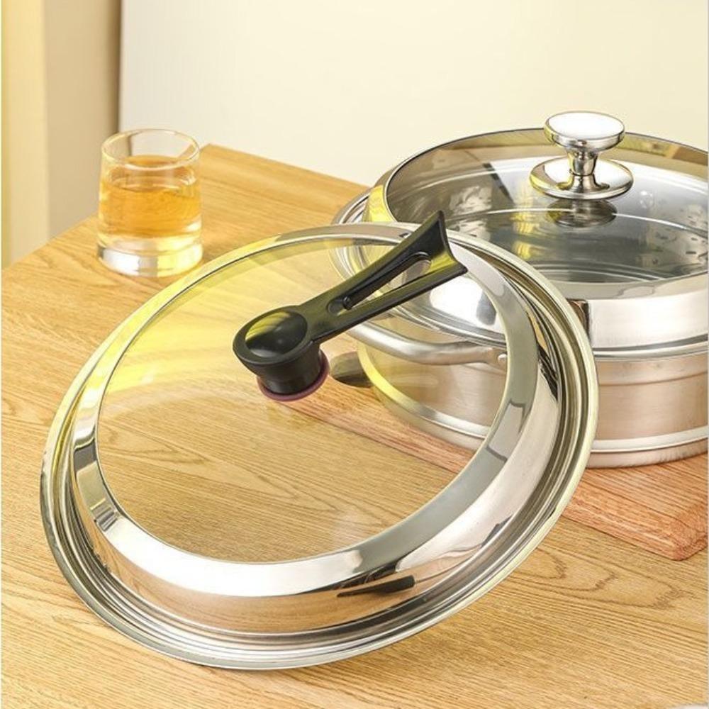 Stainless Steel Pot Cover Universal Wok Pan Lid Durable Cookware Parts  Kitchen Accessories