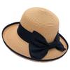 Cappello di Paglia Estivo da Donna Elegante Affascinante Fiore Festa Chiesa Retro Britannico Tesa Arricciata Cappello da Sole Nuovo Parasole Esterno Cappello da Spiaggia