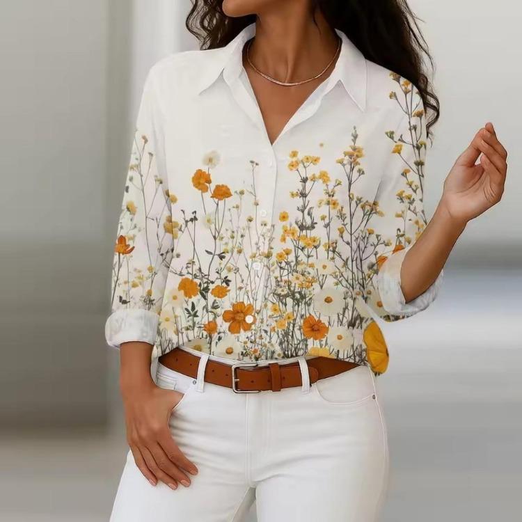 Y2k Elegant Patchwork Blouse Long Sleeve Shirt Women Casual Spring Fall Clothing