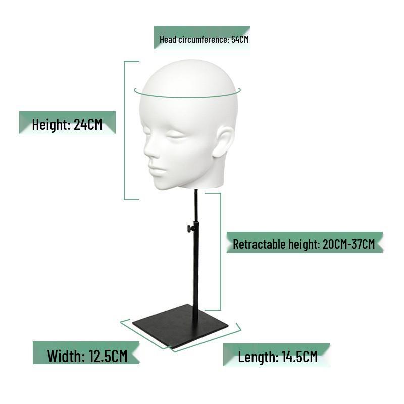 Kawakami PVC Display Head Stand for Hats, Eyewear, Accessories, Wigs, and Headphones