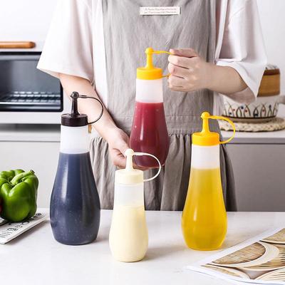 Household Squeeze Oil Bottle - Pointed Mouth for Kitchen Seasoning, Tomato Jam, Salad, or Commercial Use.