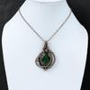 Pendentif Cuprite Chrysocolle Merveilleux Pendentif Pierre Précieuse Pendentif Enveloppé de Fil de Cuivre Pendentif Fait Main Bijou de Créateur en Cuivre Cadeau de Fiançailles