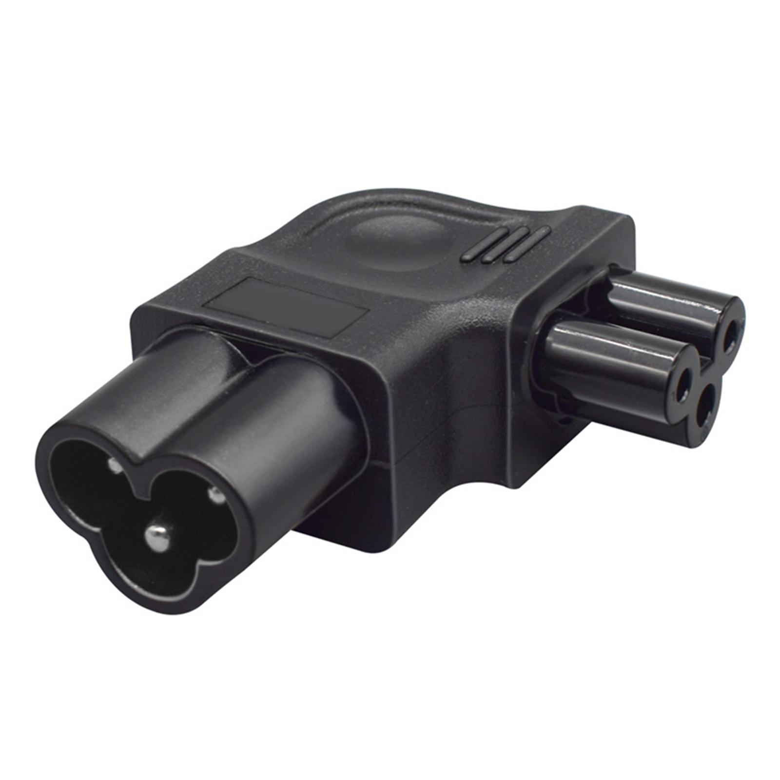 

IEC320 C6 To C5 Male To Female Power Adapter With Left Bend Conversion Plug Adapter Connector
