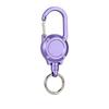 Steel Cable Retractable Keychain Aluminum Zinc Zinc Alloy Retractable Key Holder  Camping