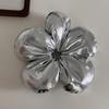 Hair Rope Five-Petal Flower Soft Elastic Band Glossy Surface Hair Tie Bun Meatball Hair Rope Hair Accessories