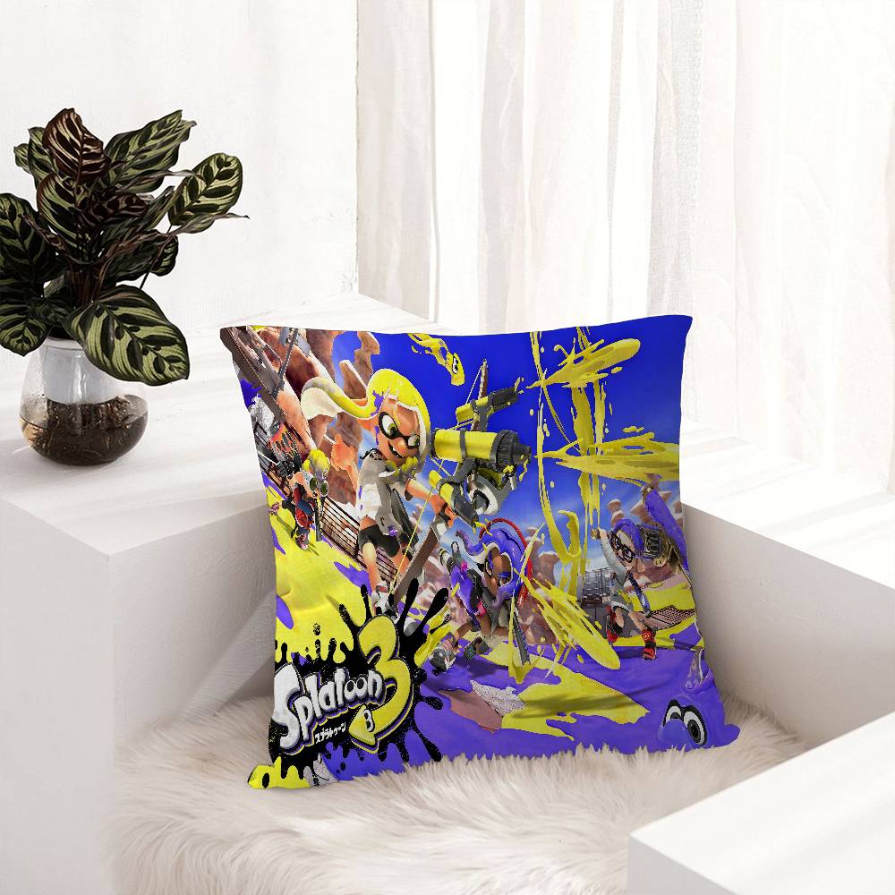 Game S-Splatoon Pillow Anime Pillow Sofa Bed Head Pillow Cover Cushion Cover 45x45 Cm Fashion