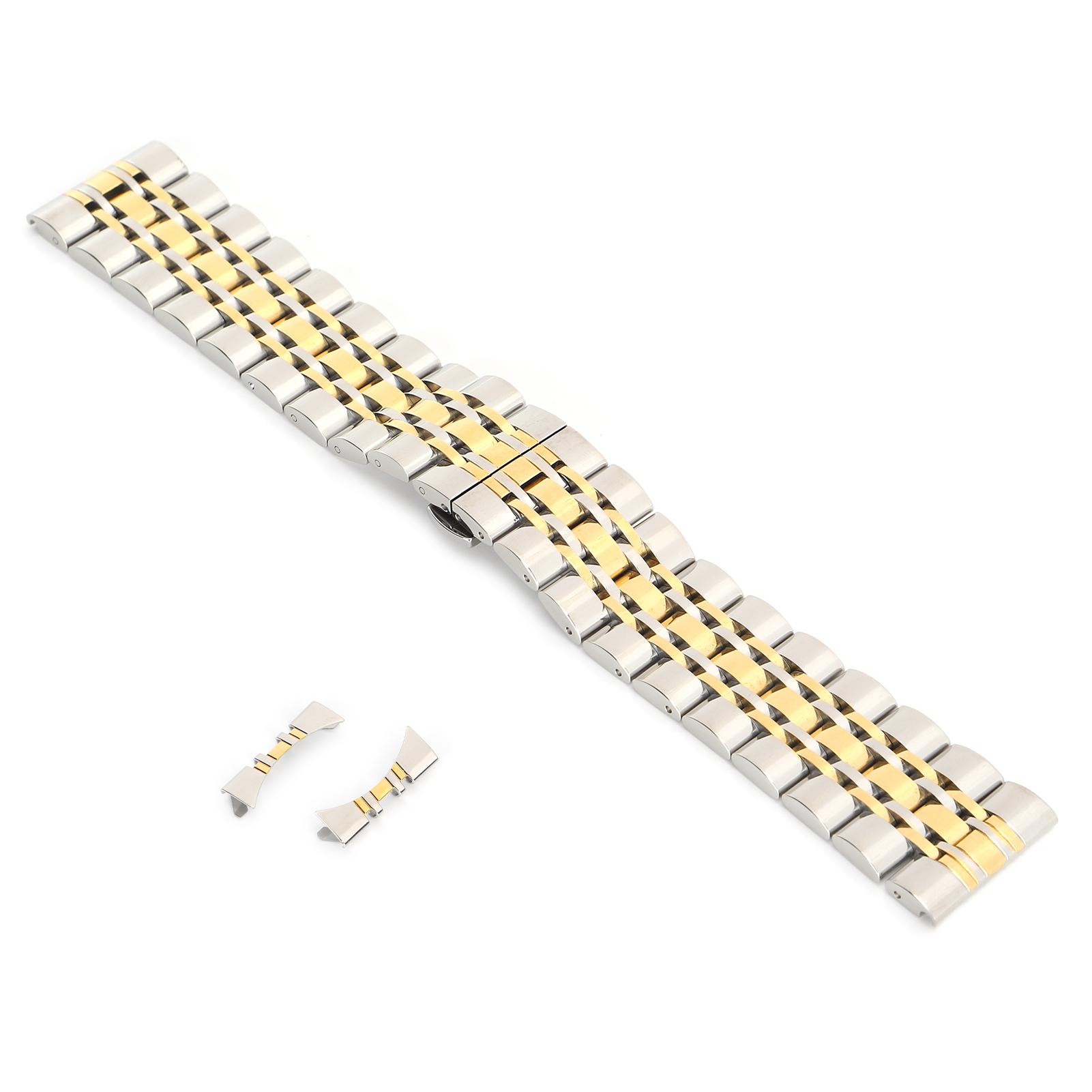 

24 мм ремешок для часов из нержавеющей стали сменный ремешок для часов аксессуар для часовщика Gold
