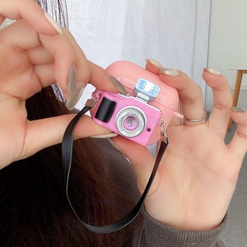 The Snap Camera earphone case is compatible with Apple AirPods Pro 1st Gen 1/1 Cute Creative Earphone Protective Case