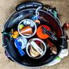 with Mesh Fishing Bucket Organizer Waterproof Bucket Accessories Bag for 5 Gallon Bucket Garden