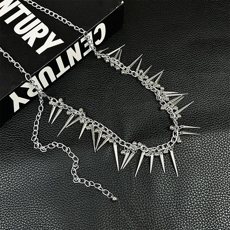 Rivet Tassel Waist Chain Metal Belts For Women Dress Belt Female Jeans Waistband Body Chain Personality Waist Jewelry