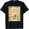 Vintage Florale Botanische Karte T-Shirt