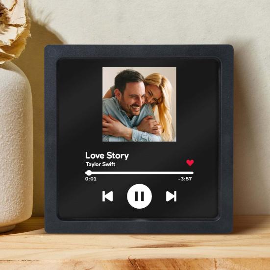 Kühlschrankmagnet mit Musikalbum, wiederaufladbar über USB, „Love Story“-Musik-Player, Kühlschrankmagnet-Dekoration für Zuhause, Büro und Küche