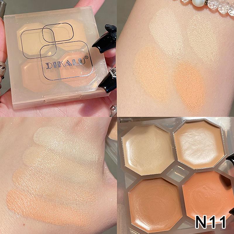 Dikalu 4 Colors Pearly Glitter Eyeshadow Palette Bright Matte Shimmer Eye Shadow Waterproof Pigment Makeup Cosmetics 11