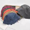 Fashion Solid Color Bucket Hat Wide Edge Washed Denim Fisherman Hat Thin Foldable Boonie Hat Summer Season