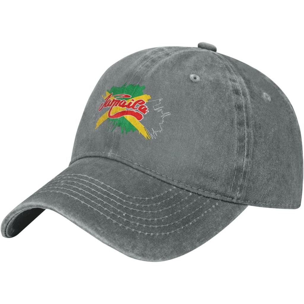 Jamaica Map Flag Baseball Cap Washed Cotton Adjustable Dad Hat Sun Protection Casual