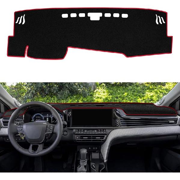 Dash Cover For Toyota Camry 2025 2026 Dashboard Cover Mat Sunshade No Glare UV Rays Protector Nonslip Pad Accessories (Black)