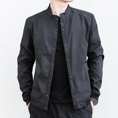 Men's Casual Loose Stand Collar Plus Size Jacket for Spring and Autumn