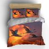 "Flying Cranes Sunset Decor" Soft Comfortable Duvet Cover Bedding Set Included 1*Duvet Cover & 2*Pillowcases gift