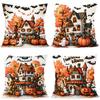 Halloween Pillowcase Pumpkin Skull Funny Ghost Cushion Cover Sofa Living Room Decoration Pillow