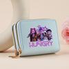 Kpop Hunter Witch Crew Classic Pebble Leather Coin Purse Short Accordion Wallet with Dual Zippers, Multi-Slot Card Holder
