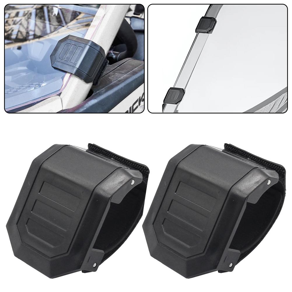 2Pcs Universal UTV Windshield Mount Clamp Strap Compatible with Honda Pioneer Polaris RZR Cf Moto