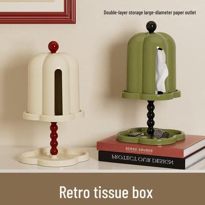 Pin Huan Retro Doppellagige Aufbewahrungs-Taschentuchbox