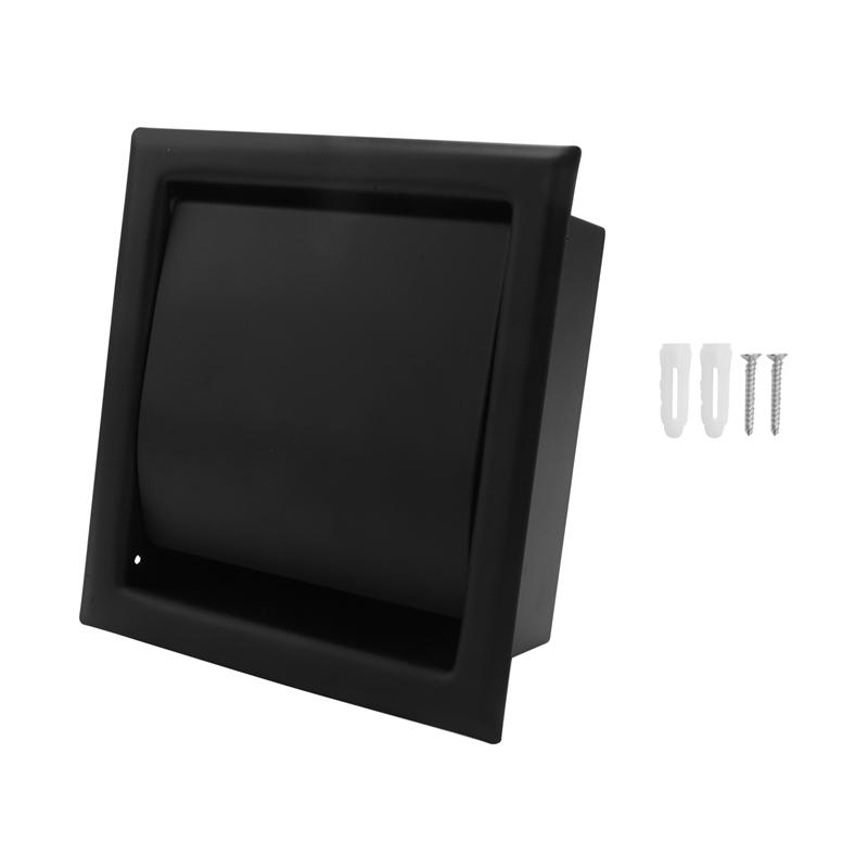 

Recessed Toilet Paper Holder,Stainless Steel Double Roll Paper Box For Bathroom,Wall-Mounted Paper Storage Rack чёрный