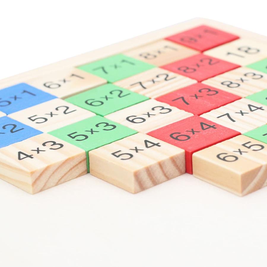 Color Wooden 99 Multiplication Table School Teaching Aids for Mathematics Education Multiplication Calculation Learning Aid Tool