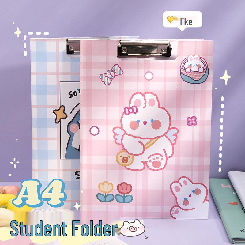 Cute Cartoon A4 Paper Folder - Creative Office Stationery for Students and Document Storage