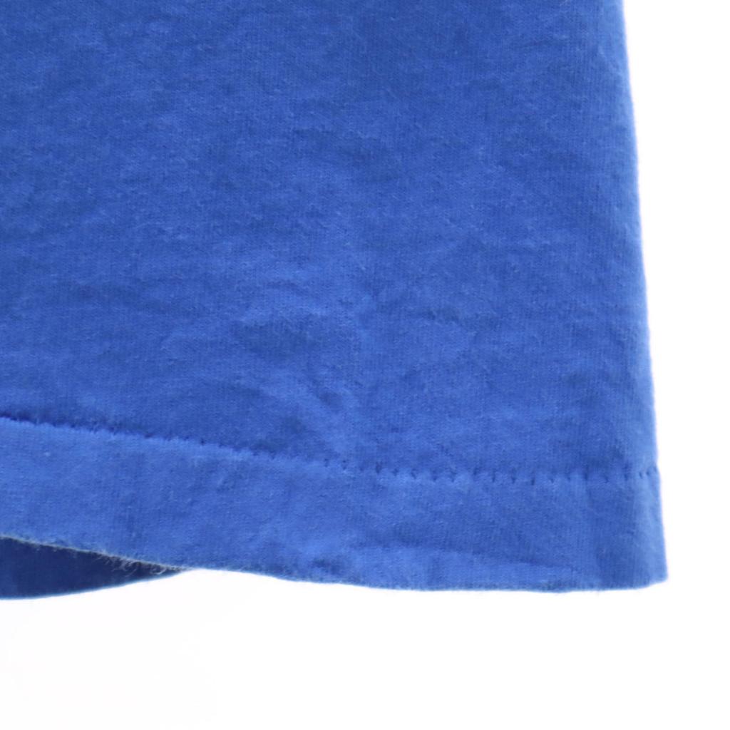 OLD 90s Print Short sleeve T-shirt blue Single stitch Men's Used