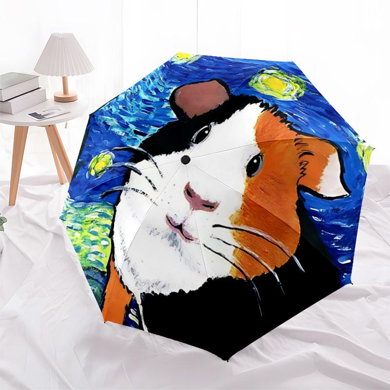 1pc Guinea Pig Print Automatic Open/Close Umbrella, Lightweight for Women/Men, Perfect Gift - for Everyday or Holiday Eventsyy251127081
