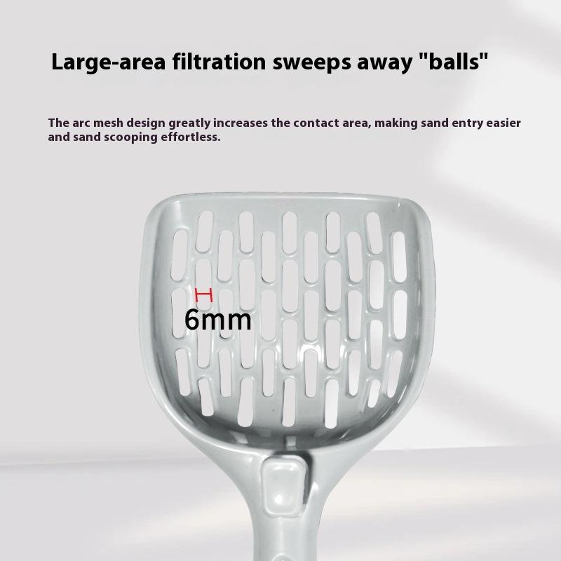 1PC Mesh Litter Scoop For Sifting Cat Litter Box Shovel Efficient Waste Cleaning Hanging Hook Durable PP Material Pet Clean Tool