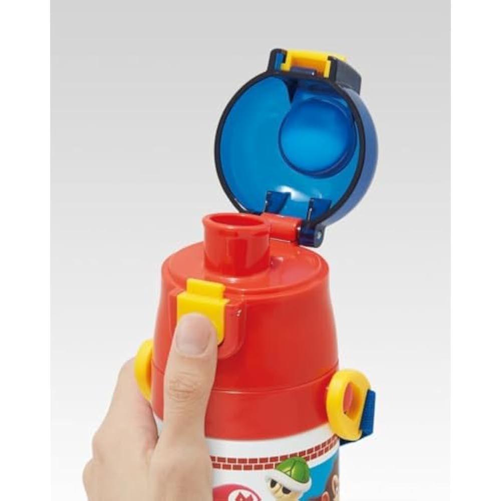Skater (Skater) Water Bottle for Kids, 2 Way, Direct Drinking, 470 Ml, Cup Drinking, 430 Ml, Supe...