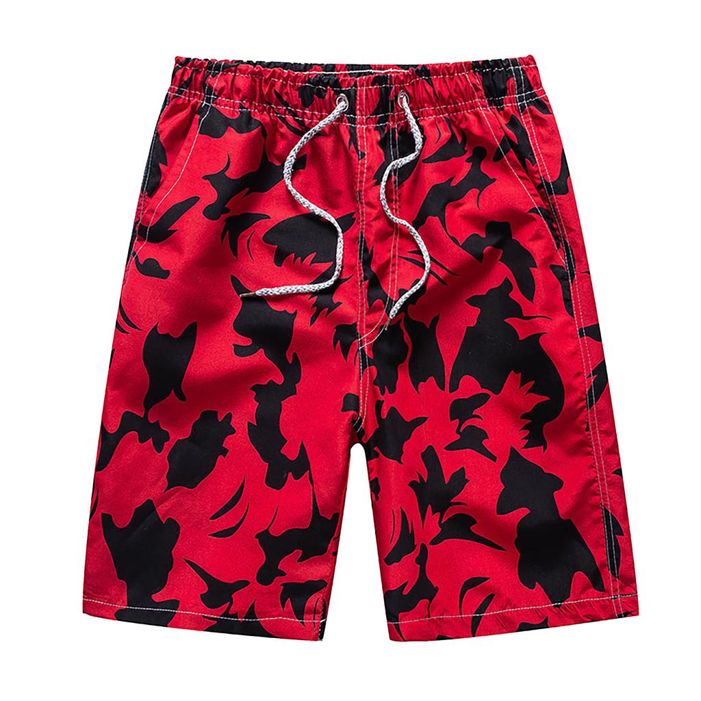 Men's Swim Trunks Quick Dry Beach Surfing Running Swimming Drawstring Shorts