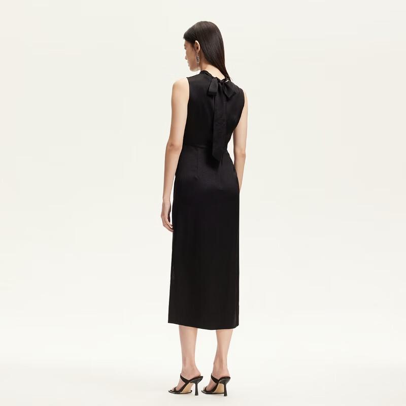 VEROMODA 2025 Autumn Acetate Blend Tie-Back Split Hem Dress