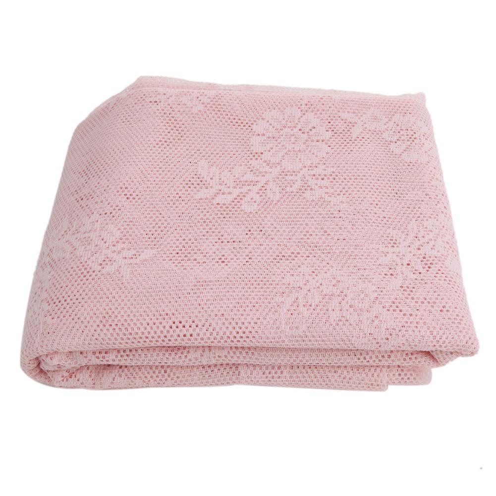 Door Window Sheer Curtain Drape Panel Leaf Voile Tulle Scarfs (Pink)