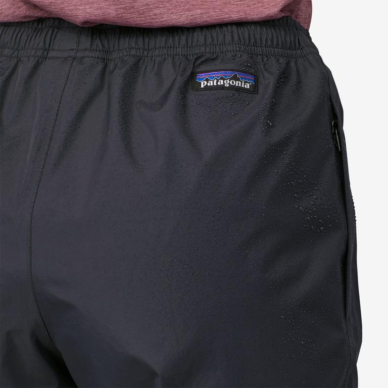 Patagonia Torrentshell 3L Solid Color Elastic Waist Straight Leg Casual Pants Women pants Black 85281