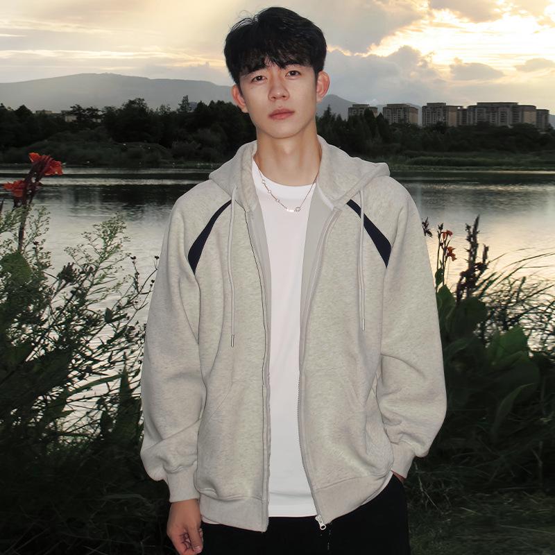 Новый кардиган с капюшоном, мужской осенний винтажный кардиган, куртка M