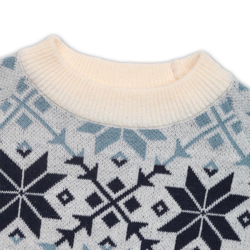 2026 Autumn/Winter Retro Nordic Snowflake Sweater: Women's Long Sleeve, Round Neck Geometric Pattern