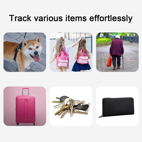 Round GPS Tracker for Android for iOS Portable Keys Wallet Luggage Pets Item Finder Locator Waterproof Bluetooth-compatible Anti-Lost Tracking Device
