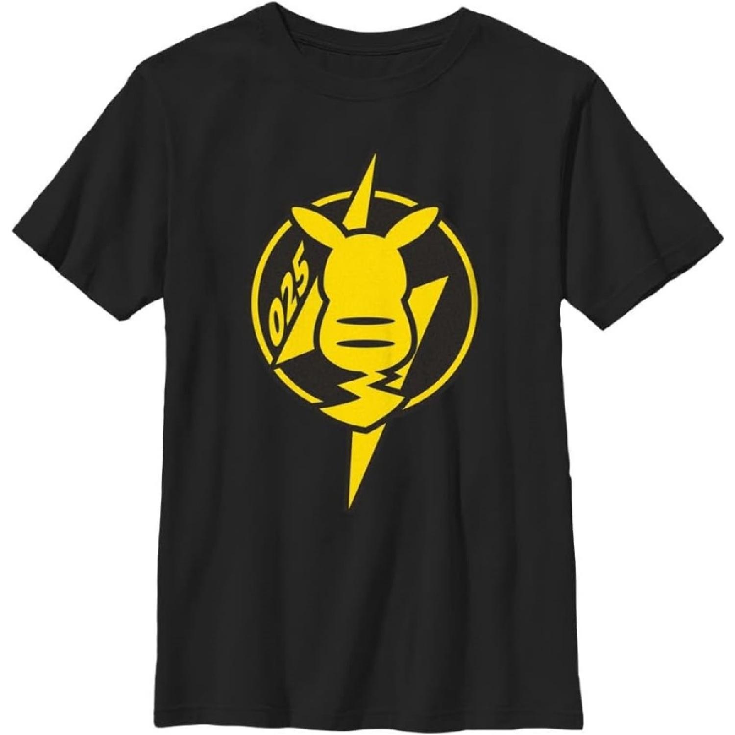 Pokémon Kids  Pokemon Pikachu 025 Badge Full Boys Short Sleeve Tee Shirt S
