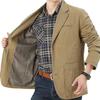 Plus Size Men's Korean Casual Cotton Blazer Jacket for Spring & Autumn (Style 817)