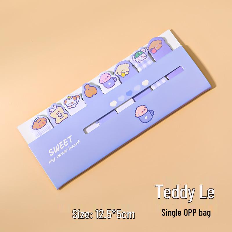 

Cute Cartoon Animal Sticky Notes - Girly Index Stickers for Study Reminders 12.5*5cm