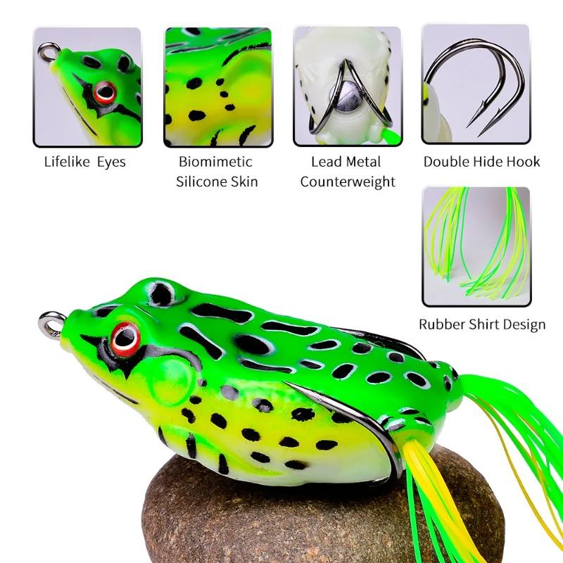 Frog Fishing Lure 4.3/5.3/6/6.5cm 5/8.5/13/17.5G Soft Silicone Bait Wobblers Artificial Bait Fishing Tackle Ray Frog TopWater