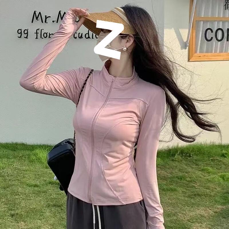 Women s Ice Silk Stand-Collar Short-Sleeve Athletic Top M-XL