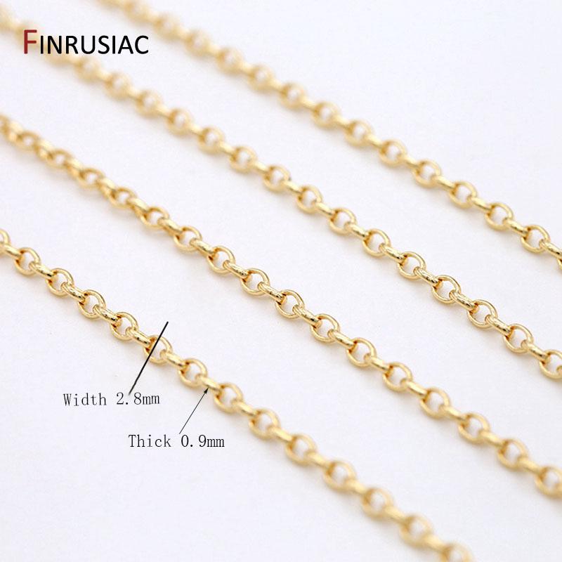 

2026 Fashion New 14K Gold-Plated Chain Materials Diy Clavicle Chain Handmade Making Necklace Bracelet Accessories Wholesale Length 1 meter